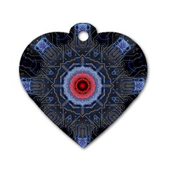 Art Robots Artificial Intelligence Technology Dog Tag Heart (one Side) by Ravend