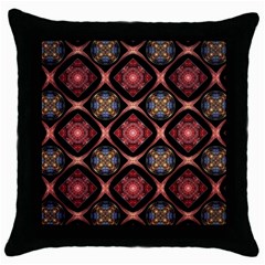 Background Pattern Geometric Wallpaper Seamless Throw Pillow Case (black) by Ravend