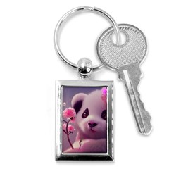 Panda Endangered Protected Bamboo National Treasure Key Chain (rectangle) by Pakemis