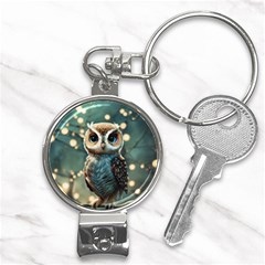 Owl Bird Bird Of Prey Ornithology Animal Nail Clippers Key Chain by Pakemis