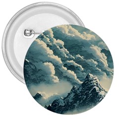 Mountains Alps Nature Clouds Sky Fresh Air 3  Buttons by Pakemis