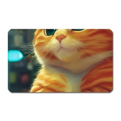 Cute Cat Cat Feline 3d Magnet (rectangular) by Pakemis