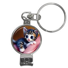 Cute Kitten Kitten Animal Wildlife 3d Nail Clippers Key Chain by Pakemis