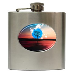 Surreal Fantasy Abstract Art Creativity Horizon Hip Flask (6 Oz) by Pakemis