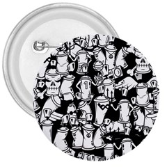 Graffiti Spray Can Characters Seamless Pattern 3  Buttons by Pakemis