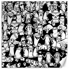 Graffiti Spray Can Characters Seamless Pattern Canvas 12  X 12  by Pakemis