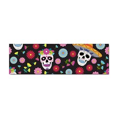 Day Dead Skull With Floral Ornament Flower Seamless Pattern Sticker Bumper (100 Pack) by Pakemis