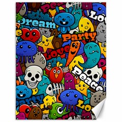 Graffiti Characters Seamless Pattern Canvas 12  X 16  by Pakemis