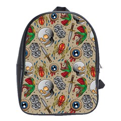 Tattoo Pattern School Bag (large) by Pakemis