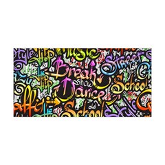 Graffiti Word Seamless Pattern Yoga Headband by Pakemis