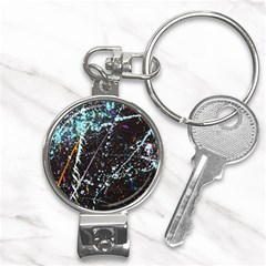 Abstract Colorful Texture Nail Clippers Key Chain by Pakemis