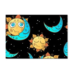 Seamless Pattern With Sun Moon Children Sticker A4 (10 Pack) by Pakemis