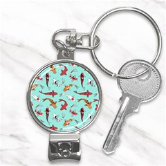 Pattern-with-koi-fishes Nail Clippers Key Chain by Pakemis