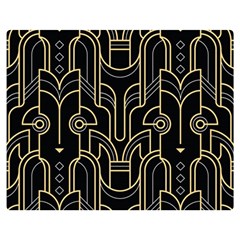 Art-deco-geometric-abstract-pattern-vector Flano Blanket (medium) by Pakemis