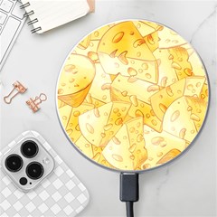 Cheese-slices-seamless-pattern-cartoon-style Wireless Charger by Pakemis