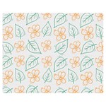 Hand-drawn-cute-flowers-with-leaves-pattern Flano Blanket (Medium) 60 x50  Blanket Front