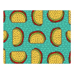 Taco-drawing-background-mexican-fast-food-pattern Flano Blanket (large) by Pakemis