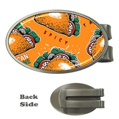 Seamless Pattern With Taco Money Clips (oval)  by Pakemis