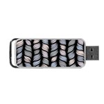 Seamless Pattern With Interweaving Braids Portable USB Flash (One Side) Front