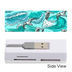 Sea-waves-seamless-pattern Memory Card Reader (stick) by Pakemis