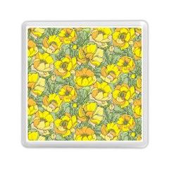 Seamless-pattern-with-graphic-spring-flowers Memory Card Reader (square) by Pakemis