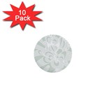 Blue Zendoodle 1  Mini Buttons (10 pack)  Front