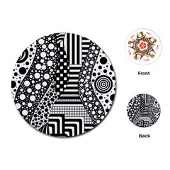 Black And White Playing Cards Single Design (round) by gasi