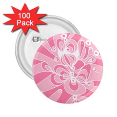 Pink Zendoodle 2 25  Buttons (100 Pack)  by Mazipoodles