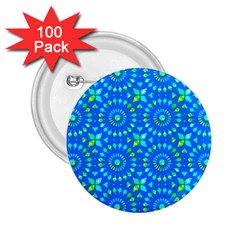 Kaleidoscope Blue 2 25  Buttons (100 Pack)  by Mazipoodles