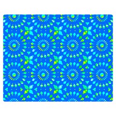 Kaleidoscope Blue Flano Blanket (medium) by Mazipoodles