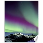 Aurora Stars Sky Mountains Snow Aurora Borealis Canvas 11  x 14  10.95 x13.48  Canvas - 1