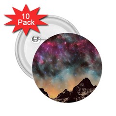 Mountain Space Galaxy Stars Universe Astronomy 2 25  Buttons (10 Pack)  by Uceng