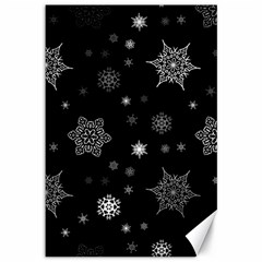 Christmas Snowflake Seamless Pattern With Tiled Falling Snow Canvas 12  X 18  by Uceng