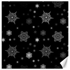 Christmas Snowflake Seamless Pattern With Tiled Falling Snow Canvas 20  X 20  by Uceng