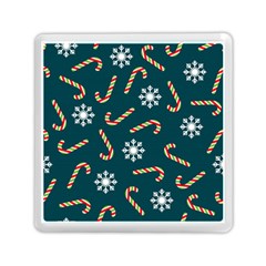 Christmas Seamless Pattern With Candies Snowflakes Memory Card Reader (square) by Uceng