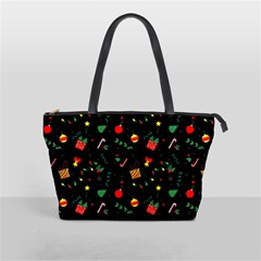 Christmas Pattern Texture Colorful Wallpaper Classic Shoulder Handbag by Uceng