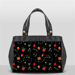 Christmas Pattern Texture Colorful Wallpaper Oversize Office Handbag by Uceng