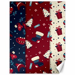 Flat Design Christmas Pattern Collection Art Canvas 12  X 16  by Uceng