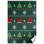 Beautiful Knitted Christmas Pattern Canvas 24  x 36  23.35 x34.74  Canvas - 1