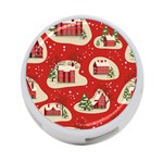 Christmas New Year Seamless Pattern 4-Port USB Hub (Two Sides) Front