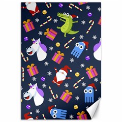 Colorful Funny Christmas Pattern Canvas 12  X 18  by Uceng