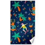 Colorful Funny Christmas Pattern Canvas 40  x 72  39.28 x69.23  Canvas - 1