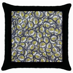 Gong Instrument Motif Pattern Throw Pillow Case (black) by dflcprintsclothing