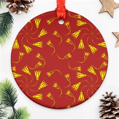 Background Pattern Texture Design Ornament (round) by Ravend