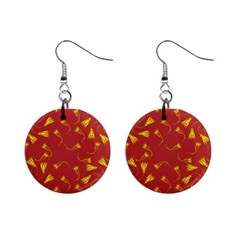 Background Pattern Texture Design Mini Button Earrings by Ravend