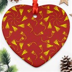 Background Pattern Texture Design Heart Ornament (Two Sides) Back