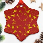 Background Pattern Texture Design Snowflake Ornament (Two Sides) Front