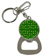 Green Christmas Trees Green Bottle Opener Key Chain by TetiBright