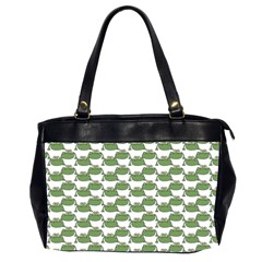 Funny Frog Cartoon Drawing Motif Pattern Oversize Office Handbag (2 Sides) by dflcprintsclothing