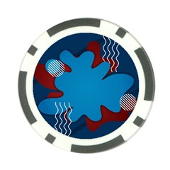 Background Abstract Design Blue Poker Chip Card Guard (10 Pack) by Ravend